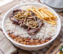 Marmitex Bife Acebolado M